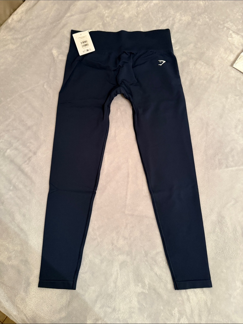 Gymshark Kids Navy Leggings with Logo